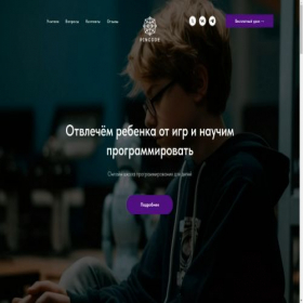 Скриншот главной страницы сайта pincodeschool.ru