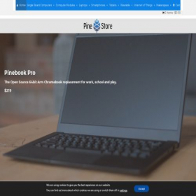 Скриншот главной страницы сайта pine64.com