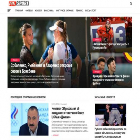 Скриншот главной страницы сайта pinsport.ru