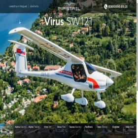 Скриншот главной страницы сайта pipistrel.ru