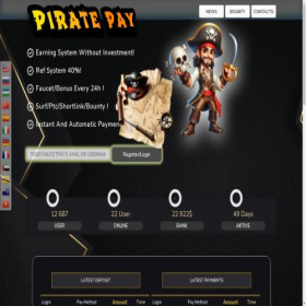 Скриншот главной страницы сайта piratepay.top