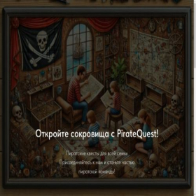 Скриншот главной страницы сайта piratequest-room.ru