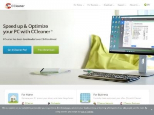 Скриншот главной страницы сайта piriform.com