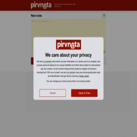 Скриншот главной страницы сайта pirvnote.com