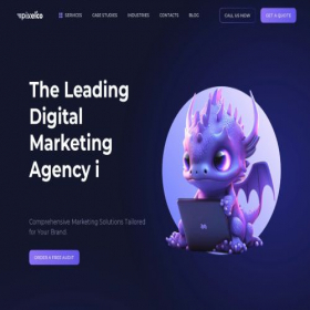 Скриншот главной страницы сайта pixelcomarketing.com