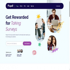 Скриншот главной страницы сайта pixpoll.com