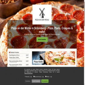 Скриншот главной страницы сайта pizza-an-der-muehle.de