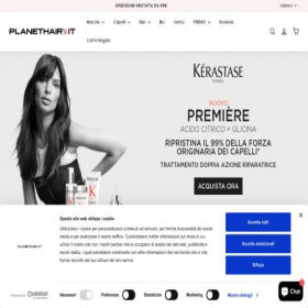 Скриншот главной страницы сайта planethair.it