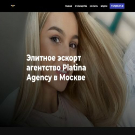 Скриншот главной страницы сайта platina-agency.ru