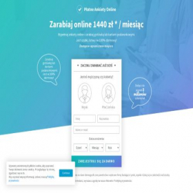 Скриншот главной страницы сайта platneankietyonline.com