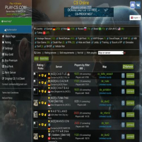Скриншот главной страницы сайта play-cs.com