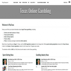 Скриншот главной страницы сайта play-texas.com