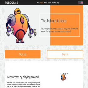 Скриншот главной страницы сайта play.robo-game.info