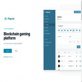 Скриншот главной страницы сайта playcet.io