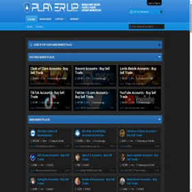 Скриншот главной страницы сайта playerup.com