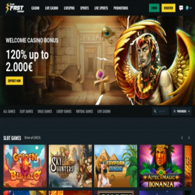 Скриншот главной страницы сайта playfastcasino.com