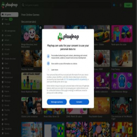 Скриншот главной страницы сайта playhop.com