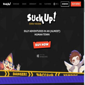 Скриншот главной страницы сайта playsuckup.com