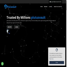 Скриншот главной страницы сайта plutusvault.online