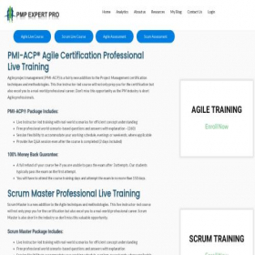 Скриншот главной страницы сайта pmpexpertpro.com