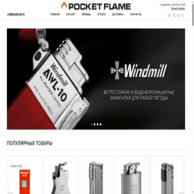 Скриншот главной страницы сайта pocketflame.ru