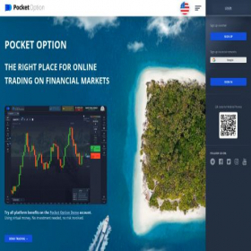 Скриншот главной страницы сайта pocketoption.app