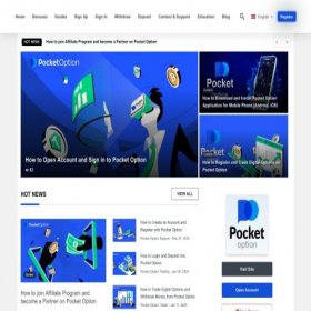 Скриншот главной страницы сайта pocketoptionblog.com