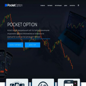 Скриншот главной страницы сайта pocketoptiones.com