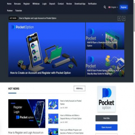 Скриншот главной страницы сайта pocketoptionwiki.com