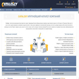 Скриншот главной страницы сайта podolsk.cataloxy.ru