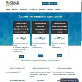 Скриншот главной страницы сайта podpis.su