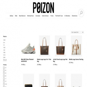 Скриншот главной страницы сайта poizon.shoes