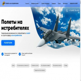 Скриншот главной страницы сайта poletnaistrebitele.ru