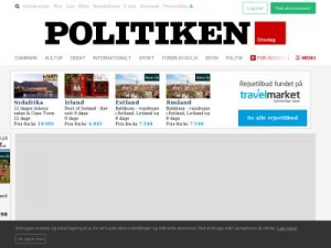 Скриншот главной страницы сайта politiken.dk