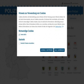 Скриншот главной страницы сайта polizei.de