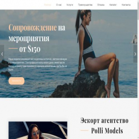 Скриншот главной страницы сайта pollimodels.com