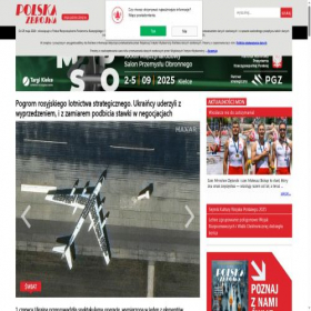 Скриншот главной страницы сайта polska-zbrojna.pl