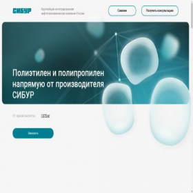 Скриншот главной страницы сайта poly.sibur.ru