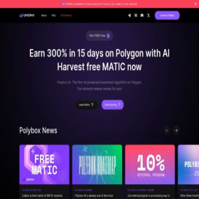 Скриншот главной страницы сайта polybox.finance