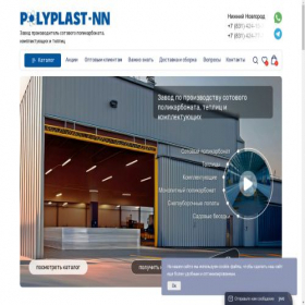 Скриншот главной страницы сайта polyplastnn.ru