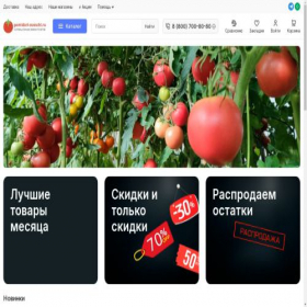 Скриншот главной страницы сайта pomidori-ovoschi.ru