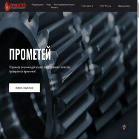 Скриншот главной страницы сайта poprometei.ru