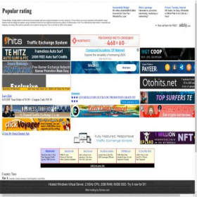 Скриншот главной страницы сайта popular-rating.somee.com