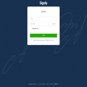 Скриншот главной страницы сайта portal.signifyapp.com