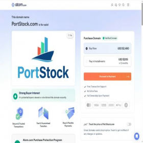 Скриншот главной страницы сайта portstock.com