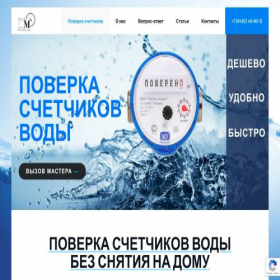 Скриншот главной страницы сайта poverka-schetchikov63.ru