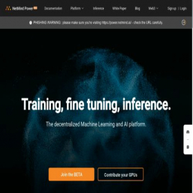 Скриншот главной страницы сайта power.netmind.ai