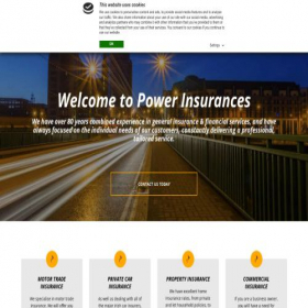 Скриншот главной страницы сайта powerinsurances.ie