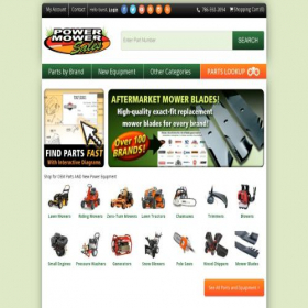 Скриншот главной страницы сайта powermowersales.com