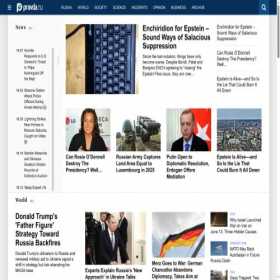 Скриншот главной страницы сайта pravdareport.com